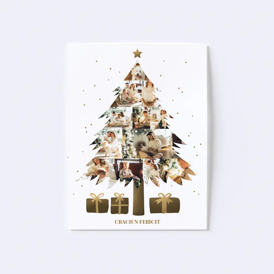 Colaj foto pom de Crăciun