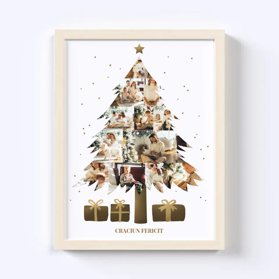 Colaj foto pom de Crăciun