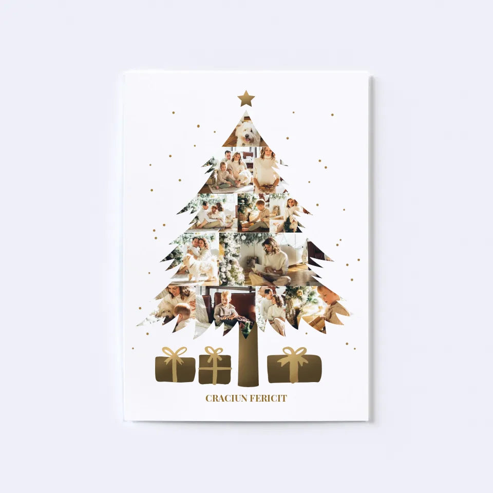 Colaj foto pom de Crăciun