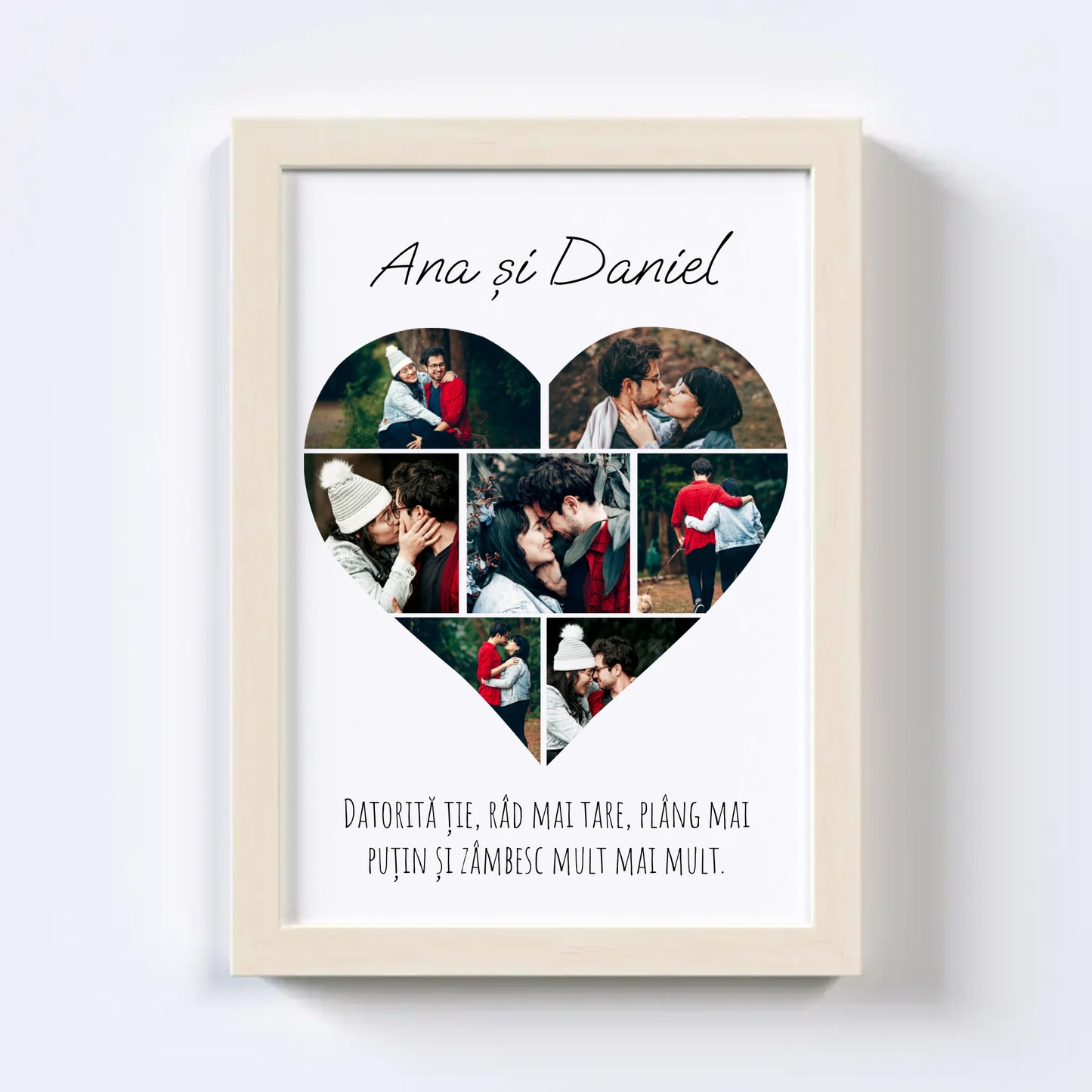 Colaj foto inimă - 7 poze