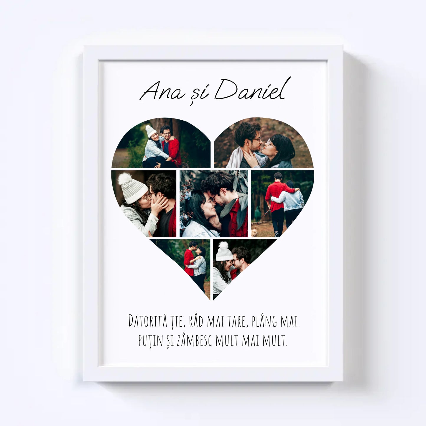 Colaj foto inimă - 7 poze